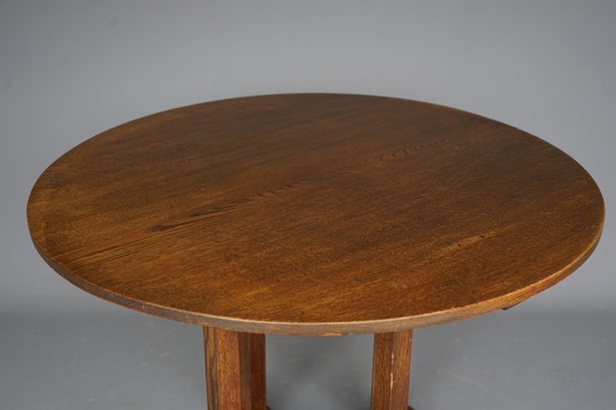 Image 1 of Art Deco Eikenhouten Console Tafel door Frits Spanjaard voor Lov, jaren 1920