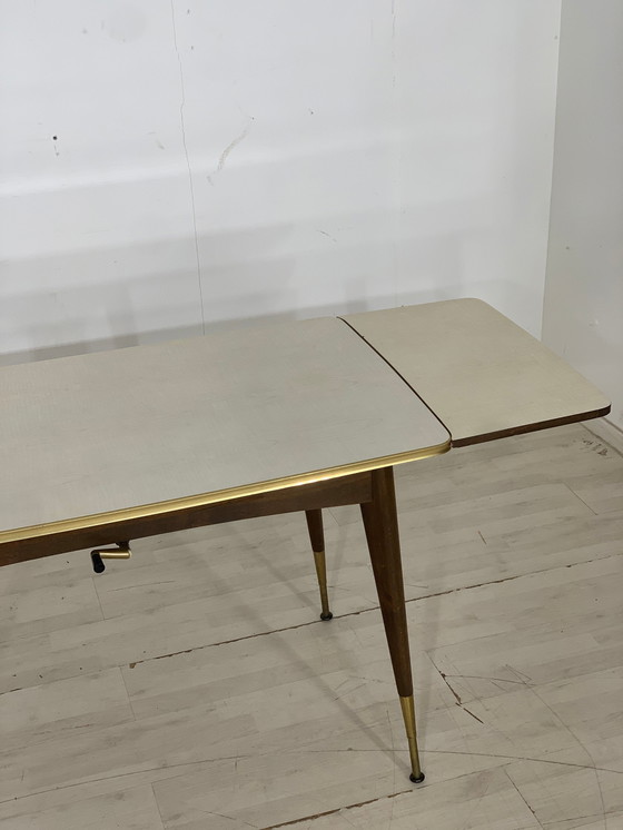 Image 1 of Mid Century eettafel uitschuifbare eettafel vintage