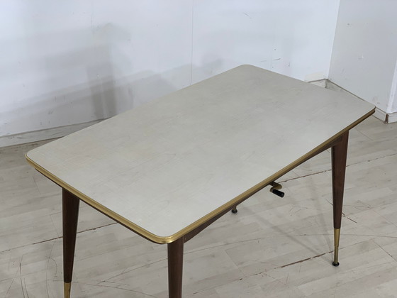 Image 1 of Mid Century eettafel uitschuifbare eettafel vintage