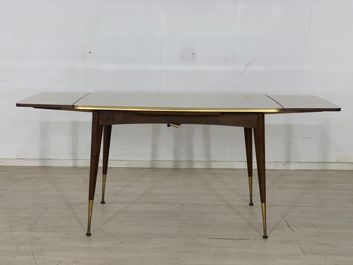 Mid Century eettafel uitschuifbare eettafel vintage