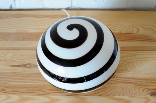 Ilu Di Vetro Glazen Swirl Tafellamp, Model Zebra