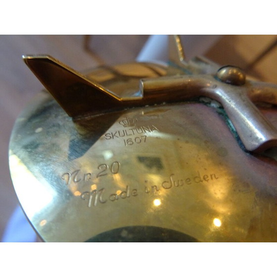 Image 1 of Set van 4 vintage sculpturale kandelaars n 20 door Pierre Forsell voor Skultuna, Zweden 1960