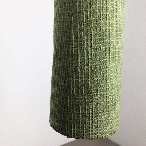Image 1 of Vintage Deense messing en teakhouten wandlamp