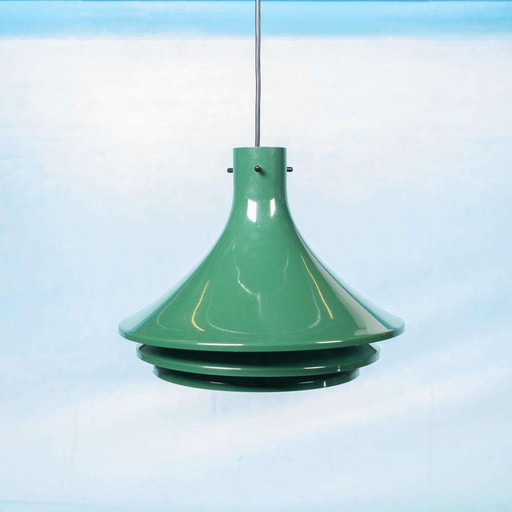 Zweeds Design schalenlamp vintage 60s, groen Hans Jakobssen