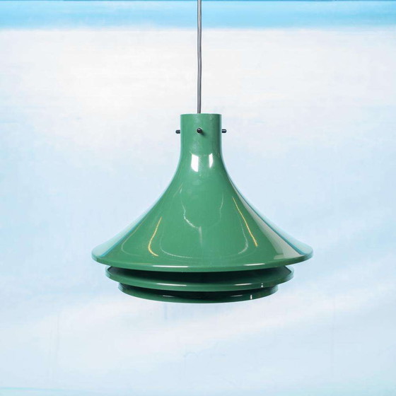 Image 1 of Zweeds Design schalenlamp vintage 60s, groen Hans Jakobssen