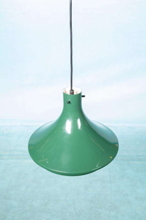 Zweeds Design schalenlamp vintage 60s, groen Hans Jakobssen