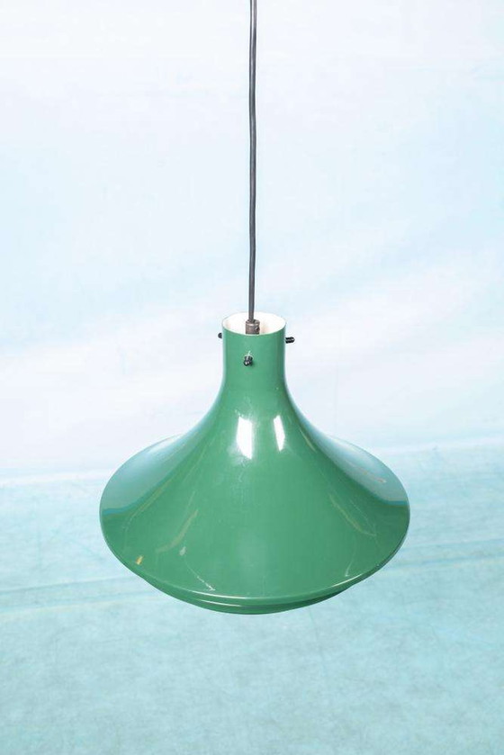 Image 1 of Zweeds Design schalenlamp vintage 60s, groen Hans Jakobssen