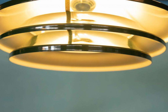 Image 1 of Zweeds Design schalenlamp vintage 60s, groen Hans Jakobssen