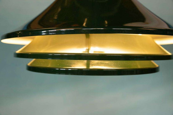 Image 1 of Zweeds Design schalenlamp vintage 60s, groen Hans Jakobssen