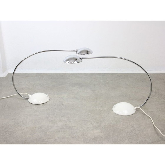 Image 1 of Vintage verchroomde boog tafellamp voor Meblo, 1980