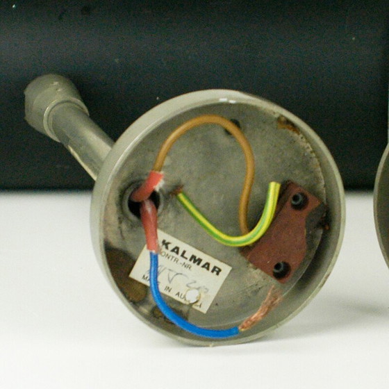 Image 1 of Paar vintage wandlampen van gelakt metaal van Julius Theodor Kalmar, Oostenrijk 1960