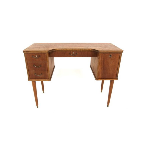 Vintage Scandinavische secretaire in teak, Zweden 1950