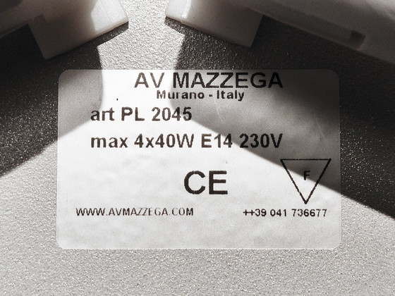 Image 1 of Plafondlamp Av Mazzega Murano Italy