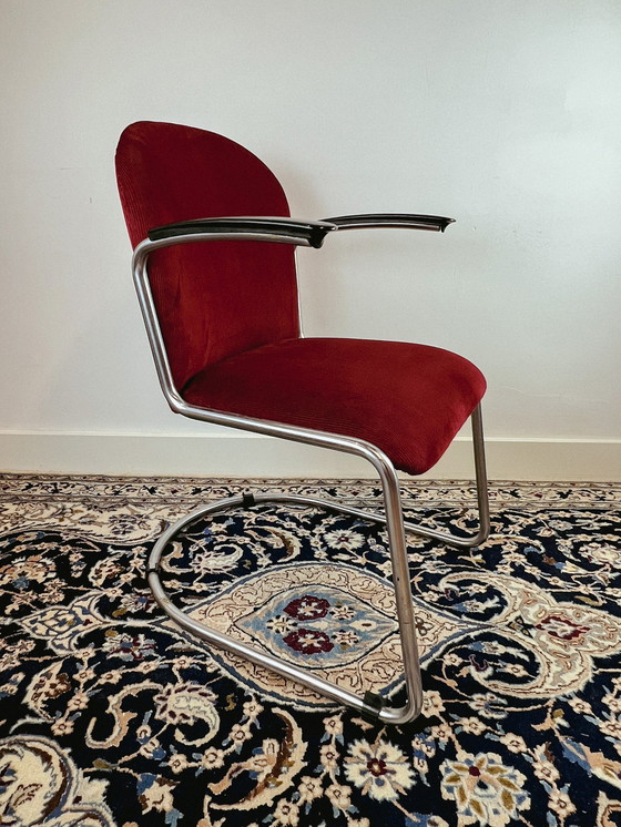 Image 1 of Originele Gispen 413R damesfauteuil, 1950's