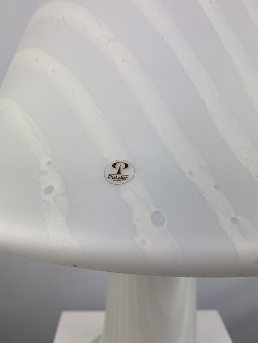 Grote Witte Zebra Glazen Peill en Putzler Paddestoel Tafellamp Xl