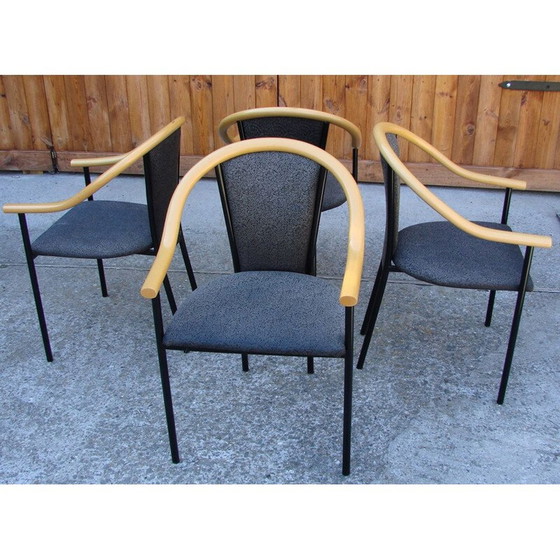 Image 1 of Set van 4 vintage stoelen metaal 1970