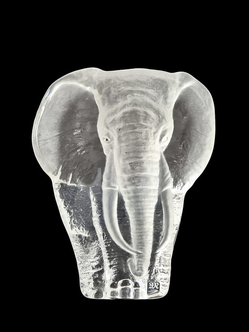 Mats Jonasson - Olifant Glassculptuur