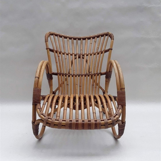 Image 1 of Dirk van Sliedregt "Streamline"Rotan Fauteuil