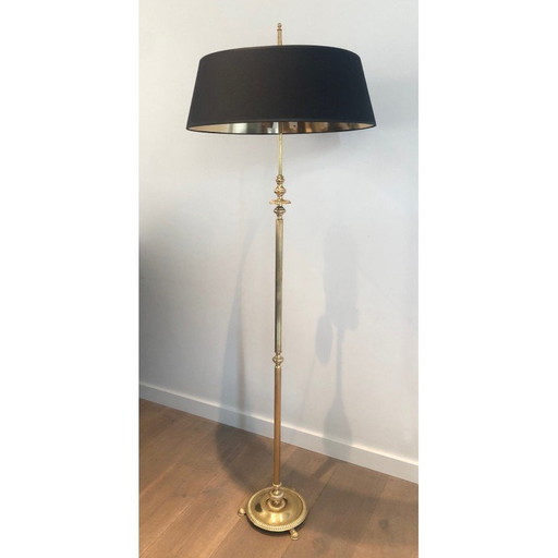 Koperen vloerlamp in neoklassieke stijl. Frans werk in de stijl van Maison Jansen. Circa 1940