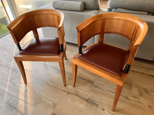 2x Giorgetti Armstoelen