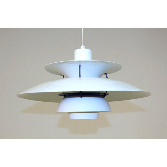 Image 1 of Vintage wit gelakte lamp, 1970