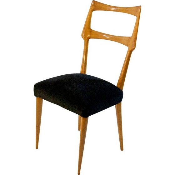 Image 1 of Set van 6 vintage eetkamerstoelen Italië 1950