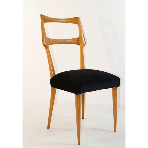 Image 1 of Set van 6 vintage eetkamerstoelen Italië 1950