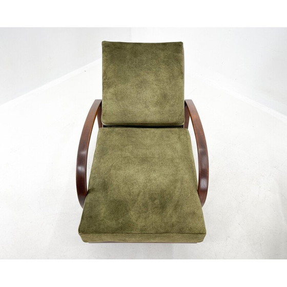 Image 1 of Paar vintage Art Deco verstelbare houten fauteuils, jaren 1930