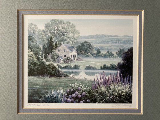 Image 1 of Handgesigneerde Print “Morning Mist” Van Raos Dubravko