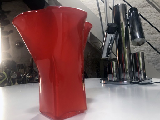 Vintage Zakdoekvaas - Incamiciato - Murano glas - 1960