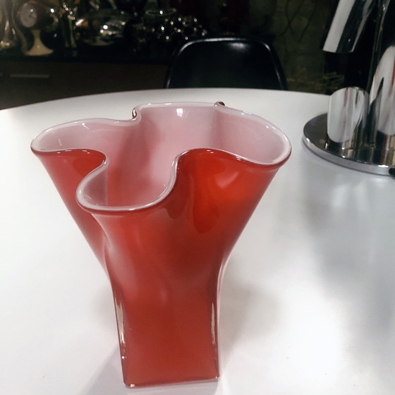 Image 1 of Vintage Zakdoekvaas - Incamiciato - Murano glas - 1960