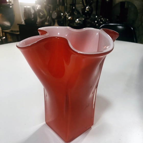 Image 1 of Vintage Zakdoekvaas - Incamiciato - Murano glas - 1960