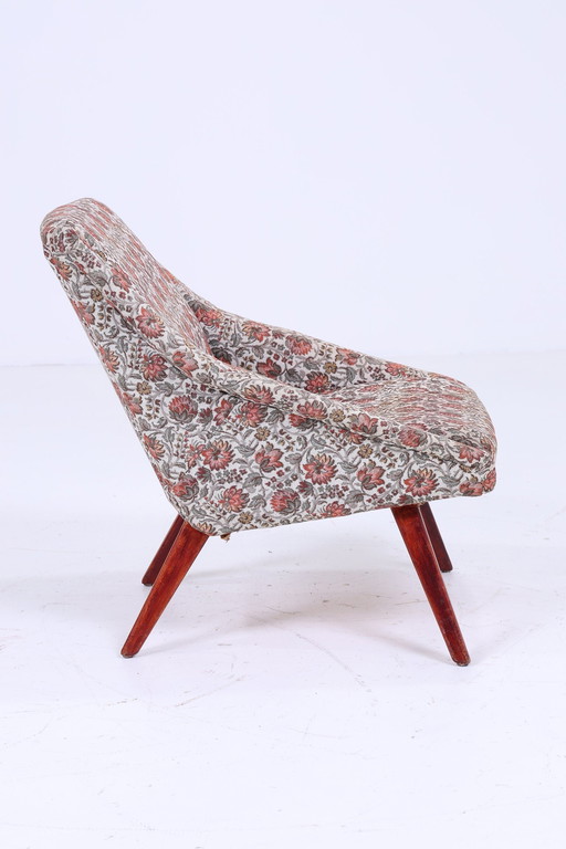 Vintage fauteuil 60s | Mid Century fauteuil bloemhoes bloemen