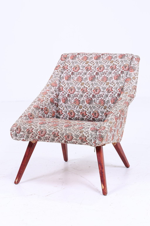 Vintage fauteuil 60s | Mid Century fauteuil bloemhoes bloemen