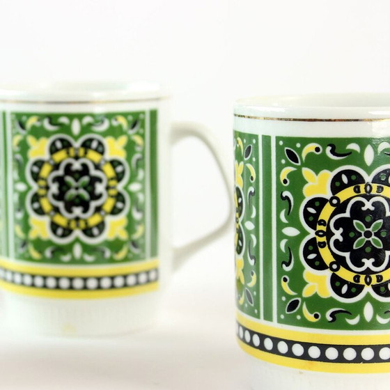 Image 1 of Set van 4 vintage porseleinen kopjes, Tsjecho-Slowakije 1960