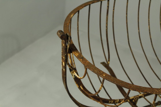 Image 1 of Vintage stalen spijlen wieg, 19e eeuw