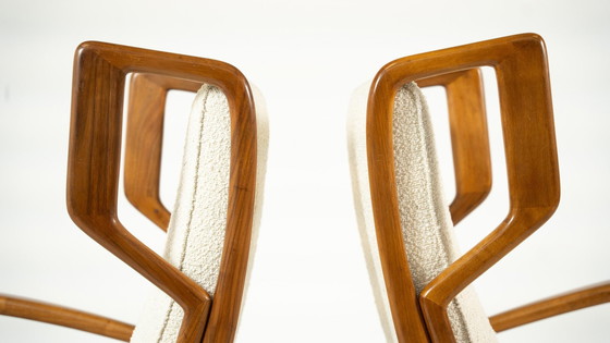 Image 1 of Mid Century Moderne Hoge Rugleuning Stoelen Door Orlando Orlandi, Italië, 1950S