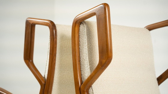 Image 1 of Mid Century Moderne Hoge Rugleuning Stoelen Door Orlando Orlandi, Italië, 1950S