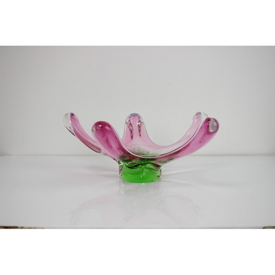 Image 1 of Vintage glazen kom van Josef Hospodka voor Chribska Glassworks, Tsjecho-Slowakije 1960