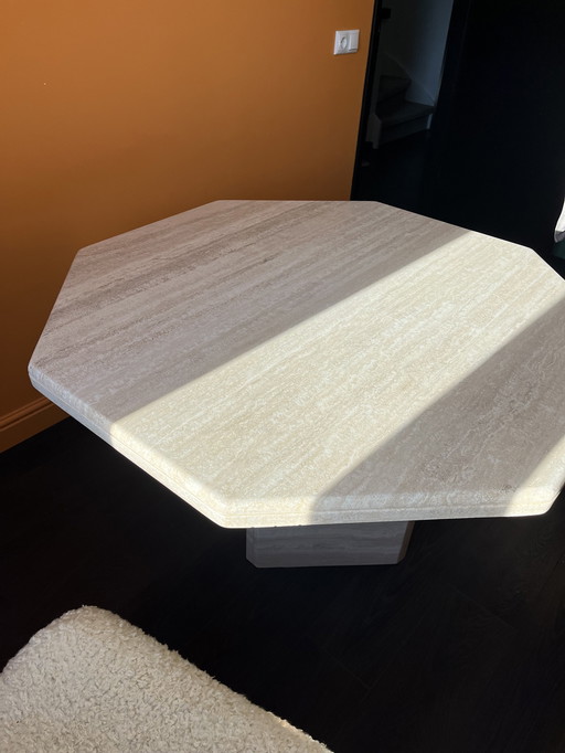 Travertin Eettafel 120 Dia X 75