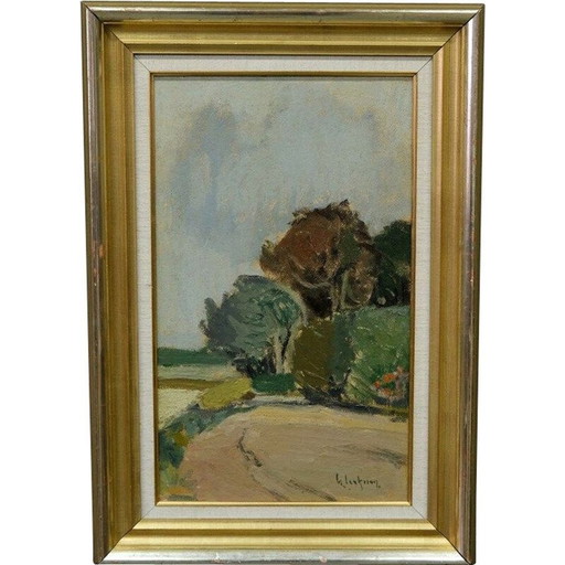 Scandinavisch vintage schilderij van Gigeon Isaksson, jaren 1960