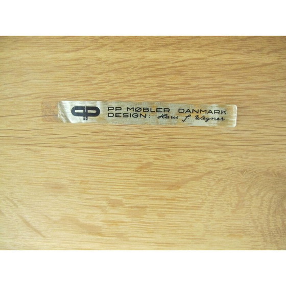 Image 1 of Scandinavische vintage eikenhouten salontafel van Hans J. Wegner voor Pp Møbler, 1960