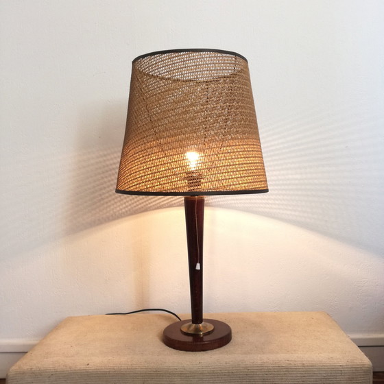 Image 1 of Moderne lamp in mahoniehout