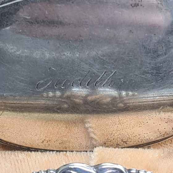 Image 1 of Vintage Sterling Silver Geboorte Set, Jaren 50