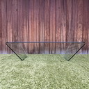 Vintage glazen salontafel