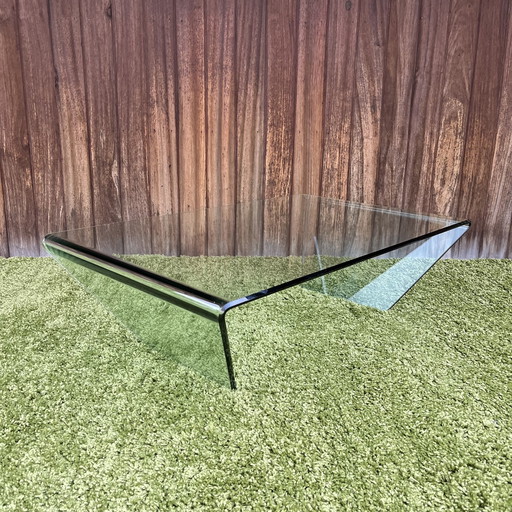 Vintage glazen salontafel