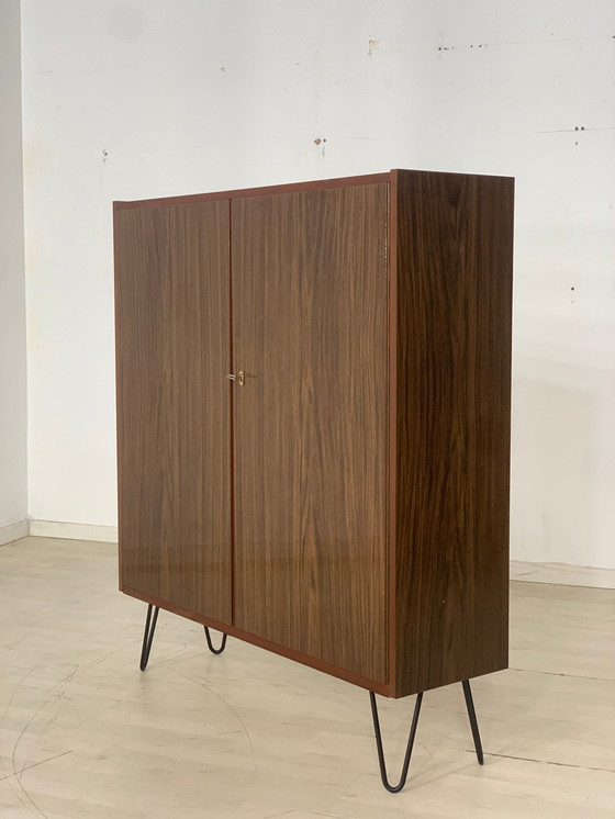 Image 1 of Mid Century ladenkast linnenkast vintage