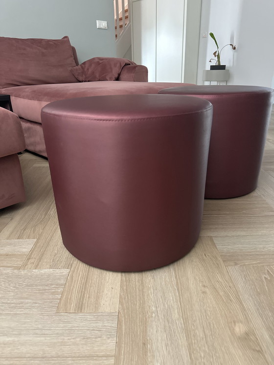 Image 1 of 2x Ambiance Wonen Poefen Oud Roze