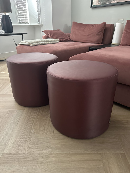 2x Ambiance Wonen Poefen Oud Roze