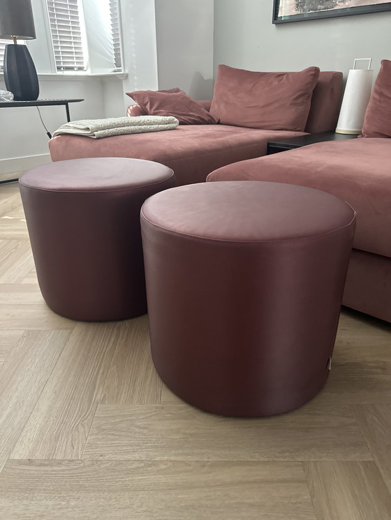 Image 1 of 2x Ambiance Wonen Poefen Oud Roze